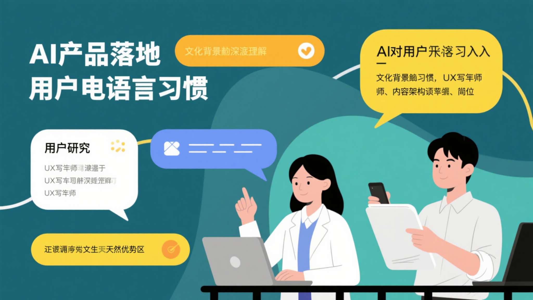 AI产品的落地离不开对用户语言习惯、文化背景的深度理解。用户研究员、UX写作师、